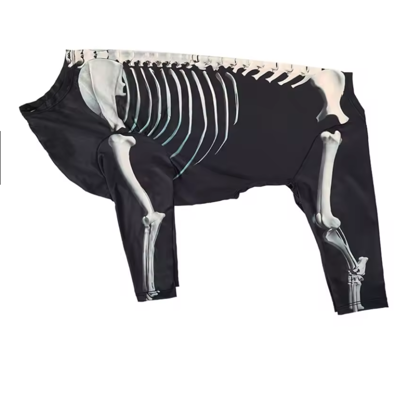 Halloween Party Costume Hooded T-Shirt Dog Photo Clothes Skeleton Sweater