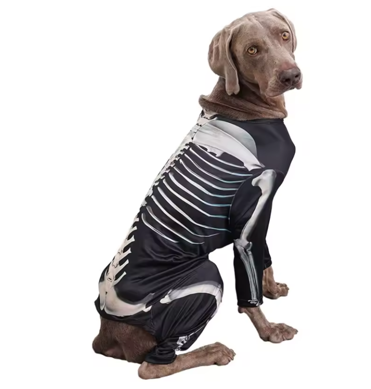 Halloween Party Costume Hooded T-Shirt Dog Photo Clothes Skeleton Sweater